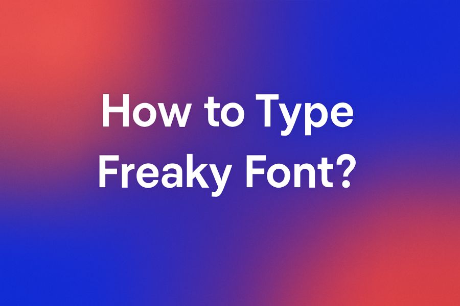 How to Type Freaky Font: The Ultimate Guide
