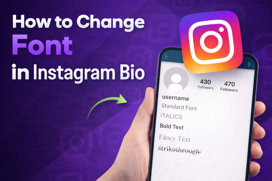 how to change font in instagram bio